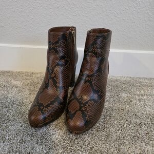 Reptike Print Ankle Boots